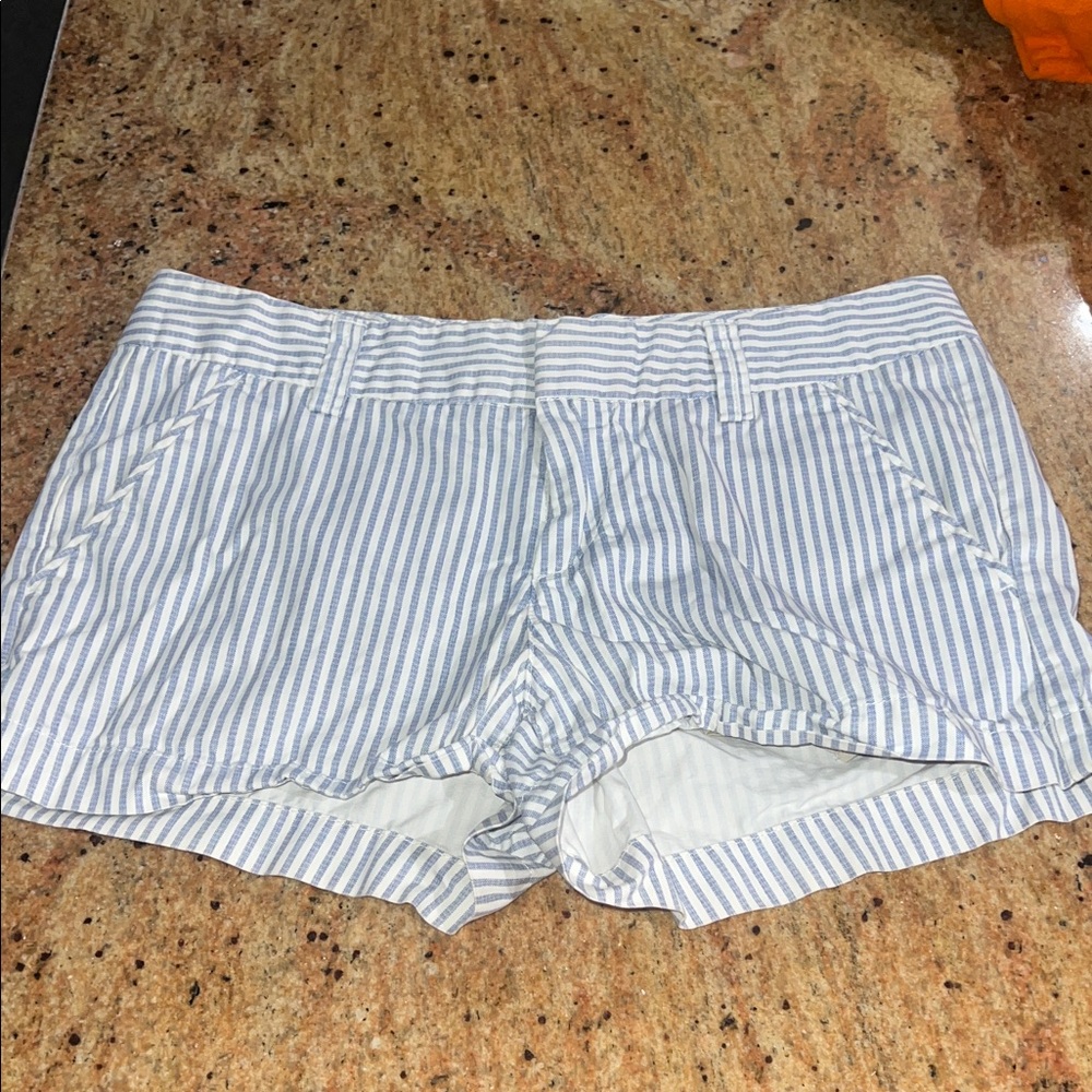 Uniqlo  Blue and White Striped Shorts